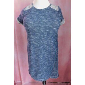 Liz Lange Maternity Blue Knit Short Sleeve Dress Large Comfortable Casual